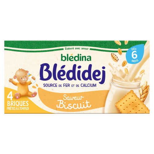 Sữa tươi ngũ cốc Blédina 6m+ (Bích qui) (250mlx4)